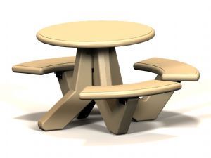 3 Seat Round Tables